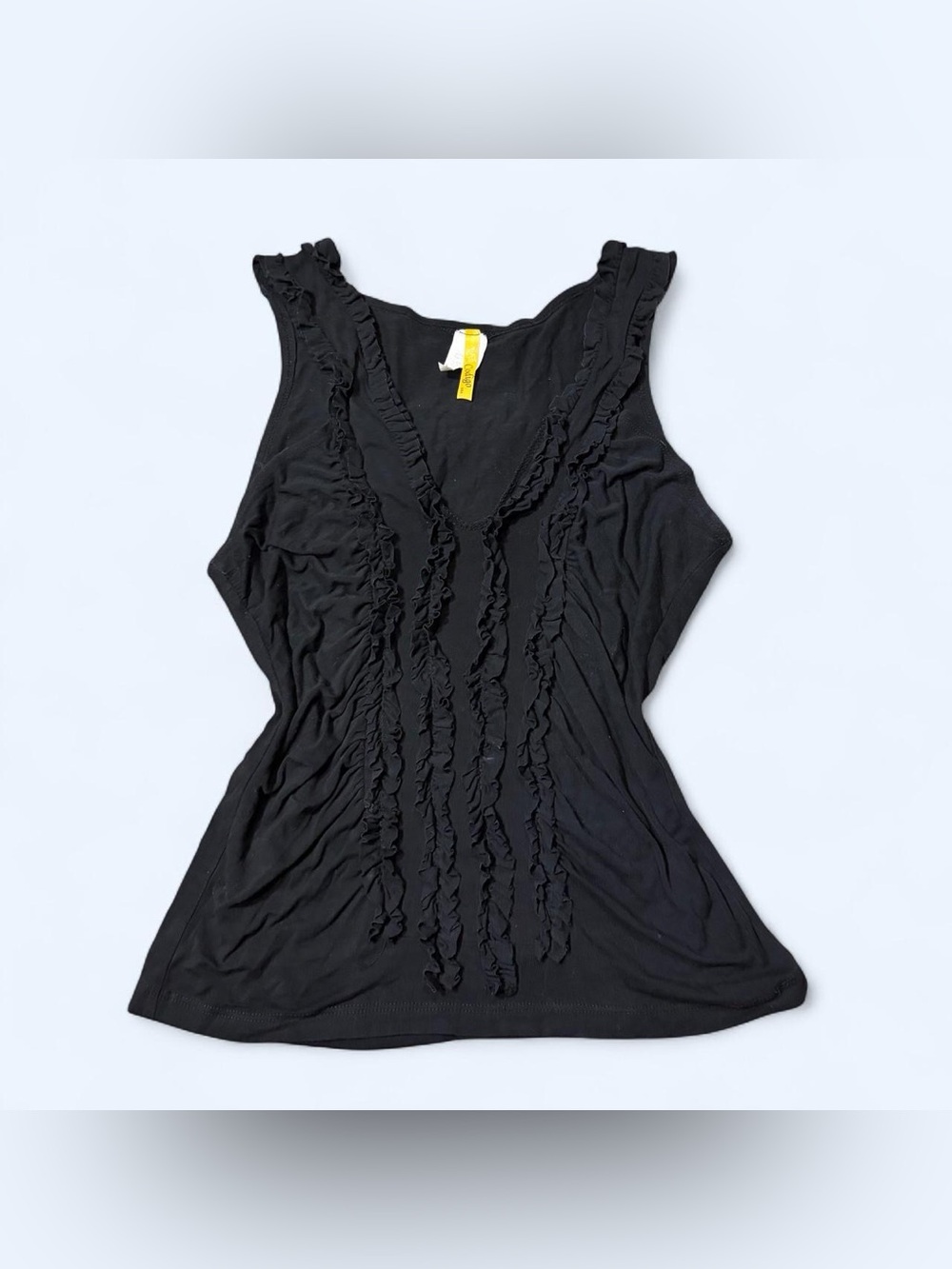 Goth Black Ruffle Tank Top by Codigo!
